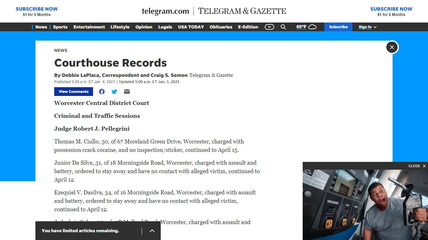 Courthouse Records - Worcester Central District Court